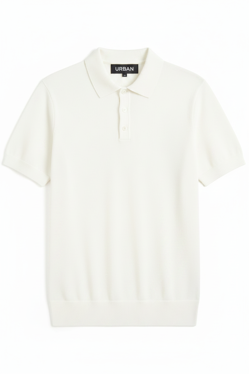 URBAN BASIC POLO SHIRT - BLACK