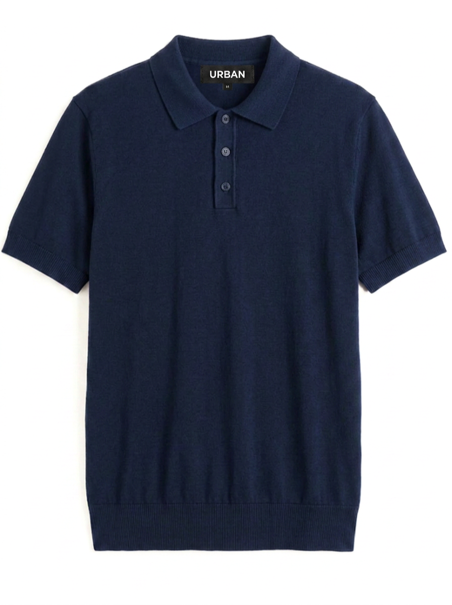 URBAN BASIC POLO SHIRT - NAVY