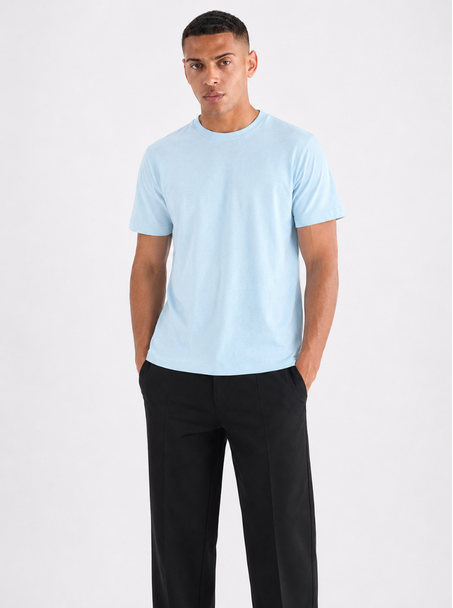 BABY BLUE BASIC T SHIRT
