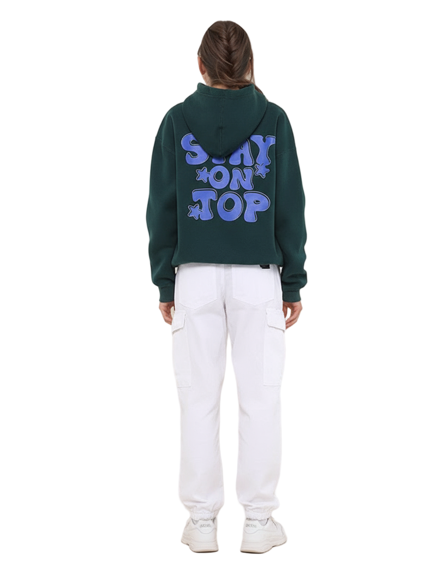 Stay On Top Oversize Hoodie Green
