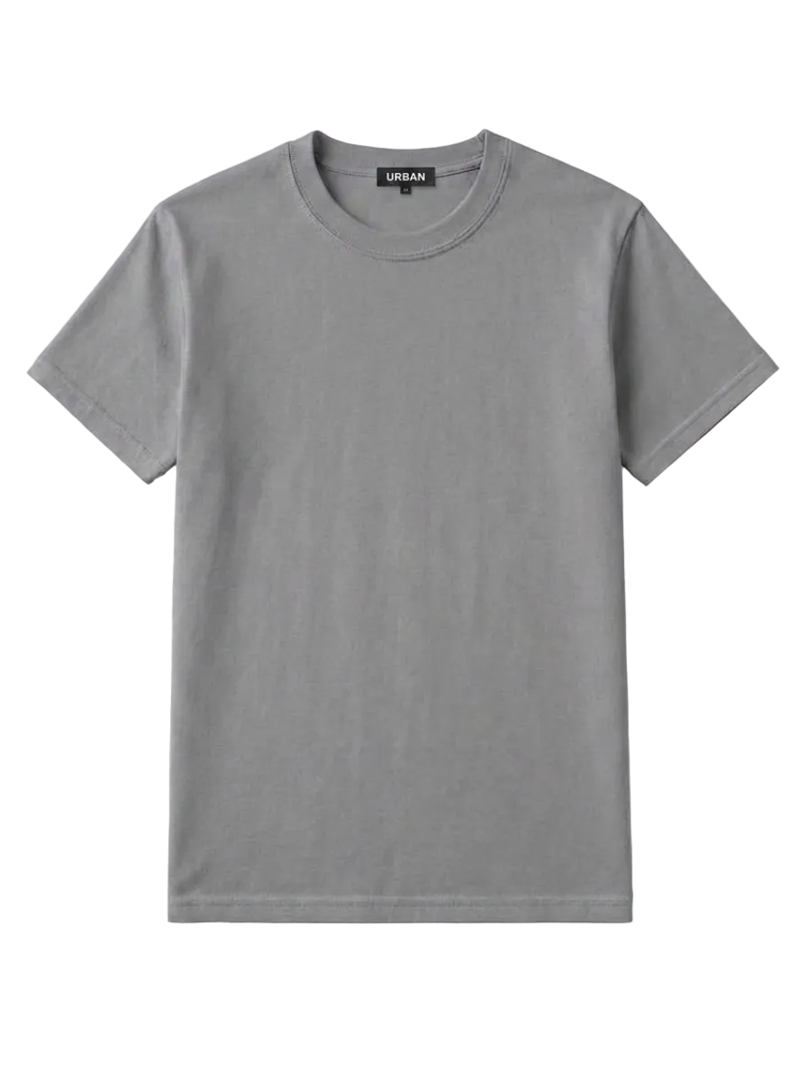GRAY BASIC T SHIRT