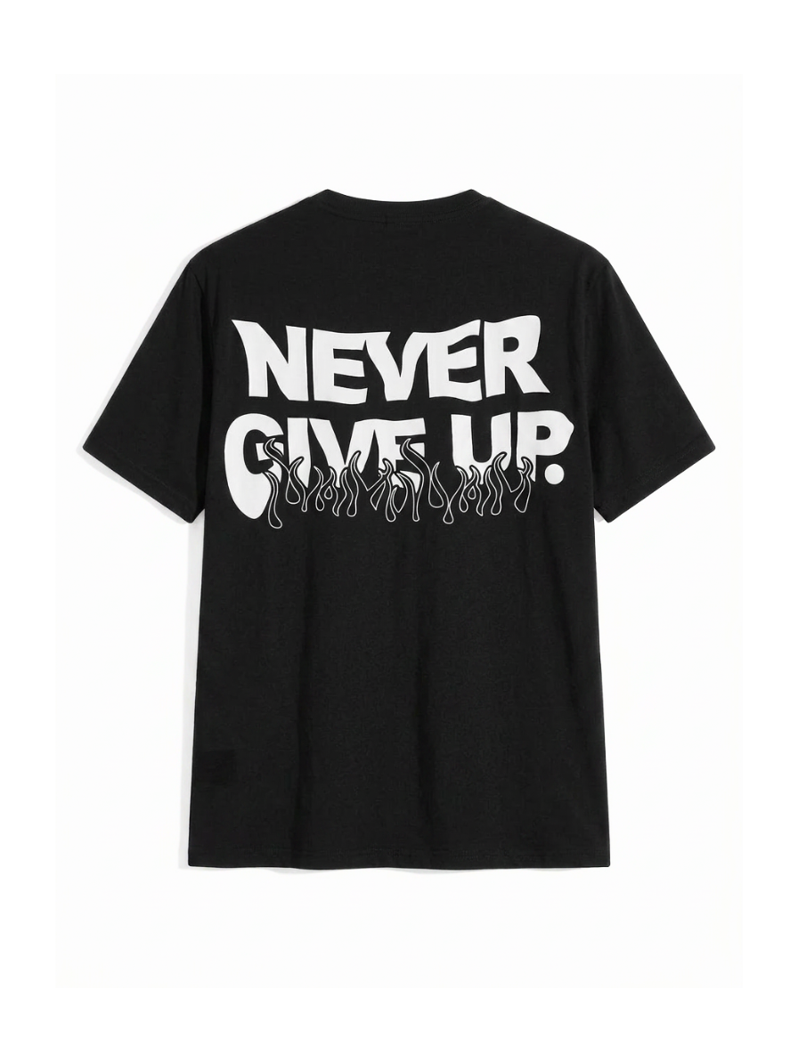 NEVER GIVE UP BLACK