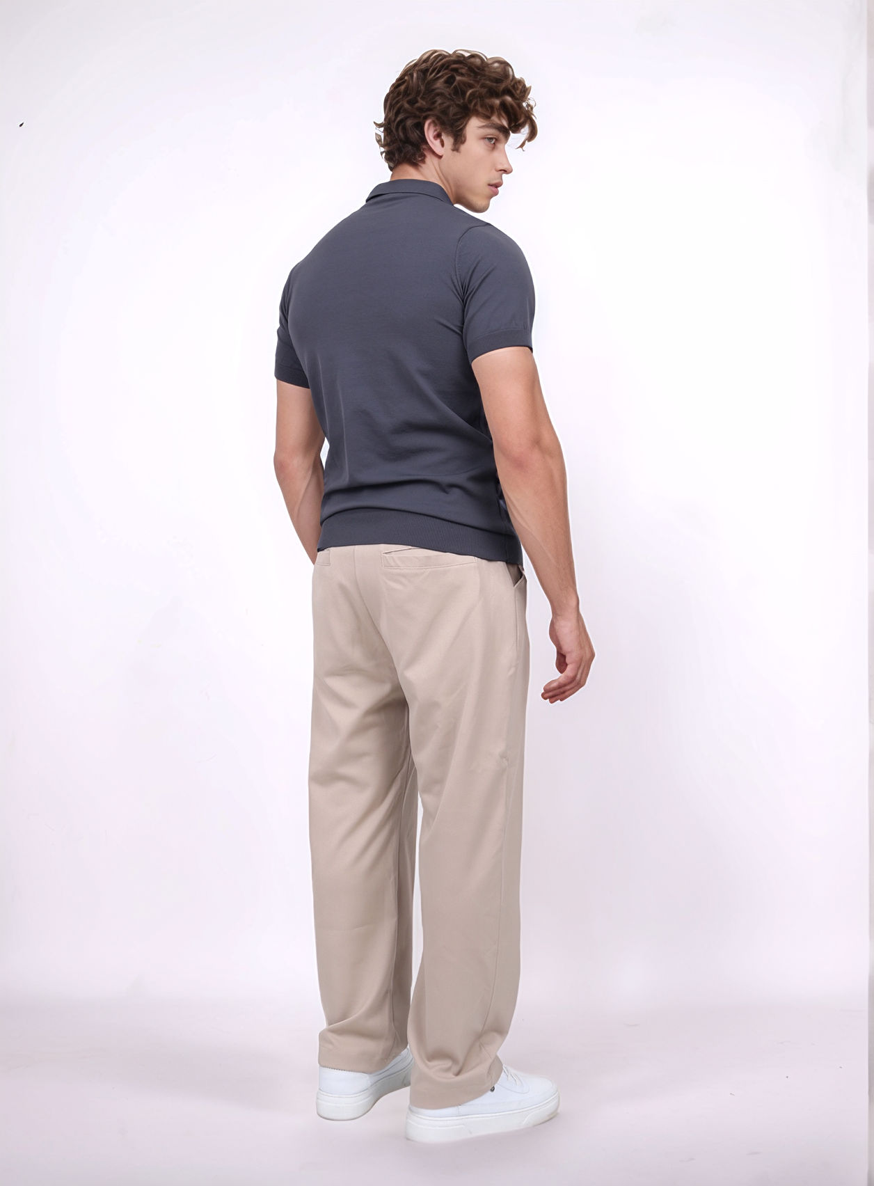 URBAN ZIPPER POLO SHIRT - GRAY