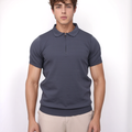 URBAN ZIPPER POLO SHIRT - GRAY