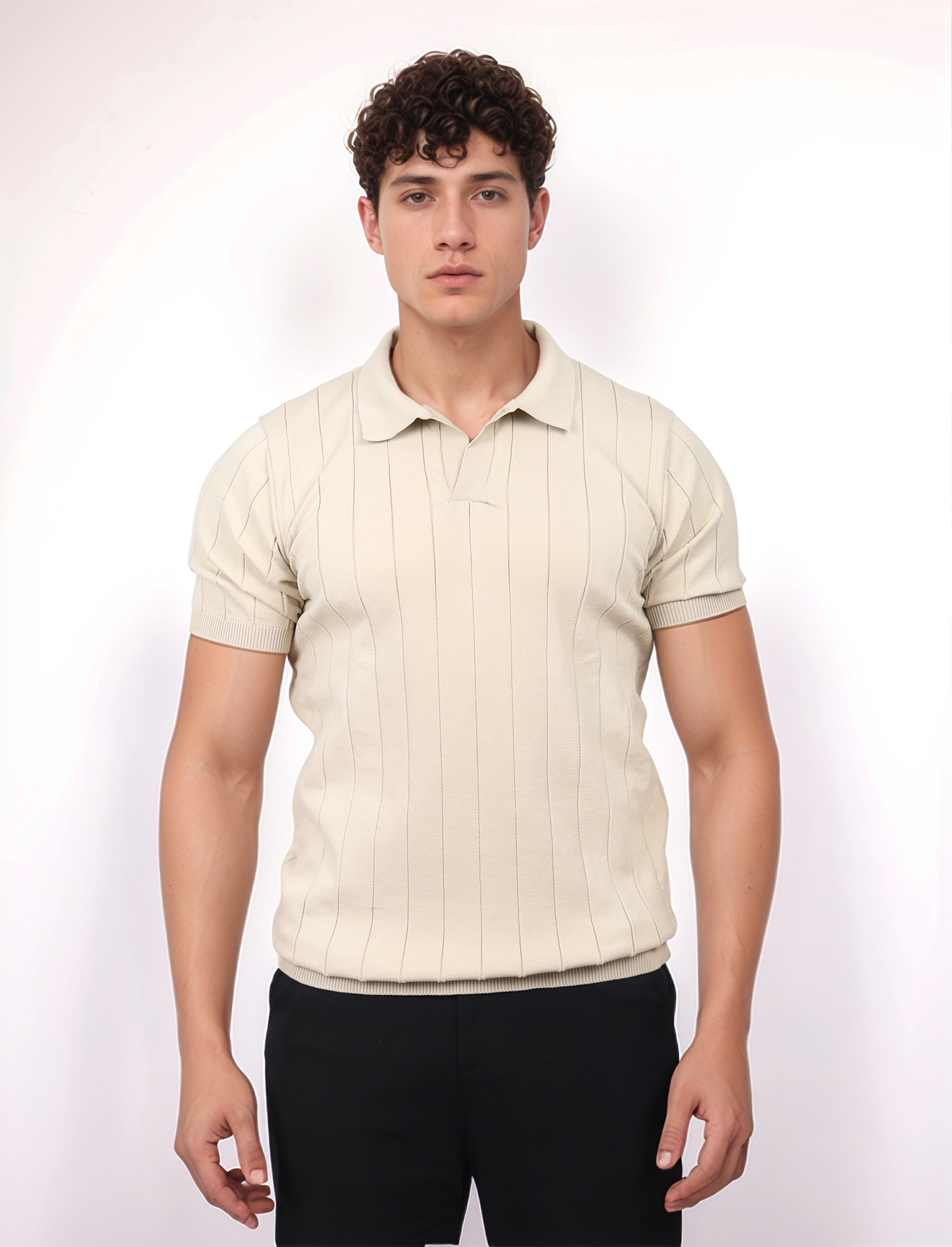 URBAN BIG V SHIRT- BAIGE