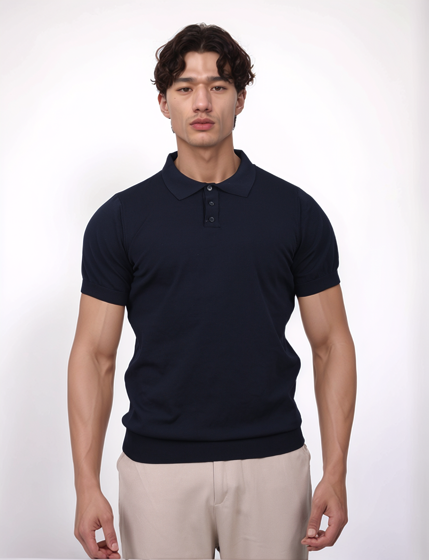 URBAN BASIC POLO SHIRT - NAVY