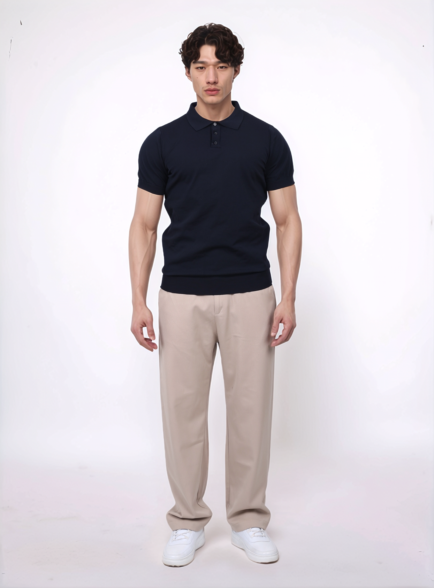 URBAN BASIC POLO SHIRT - NAVY