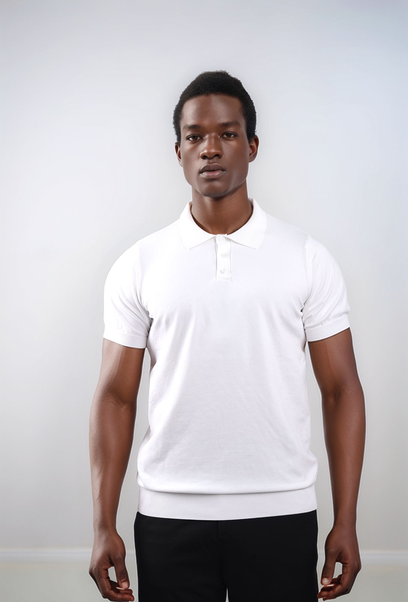 URBAN BASIC POLO SHIRT - WHITE