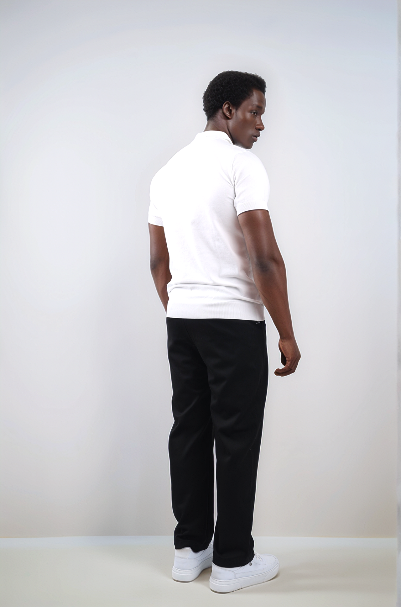 URBAN BASIC POLO SHIRT - WHITE