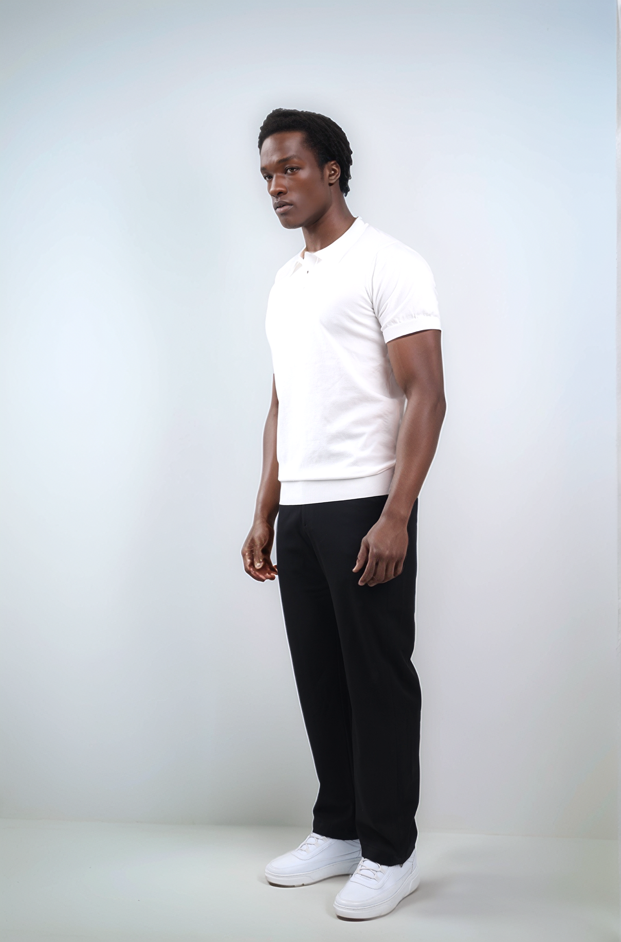 URBAN BASIC POLO SHIRT - WHITE