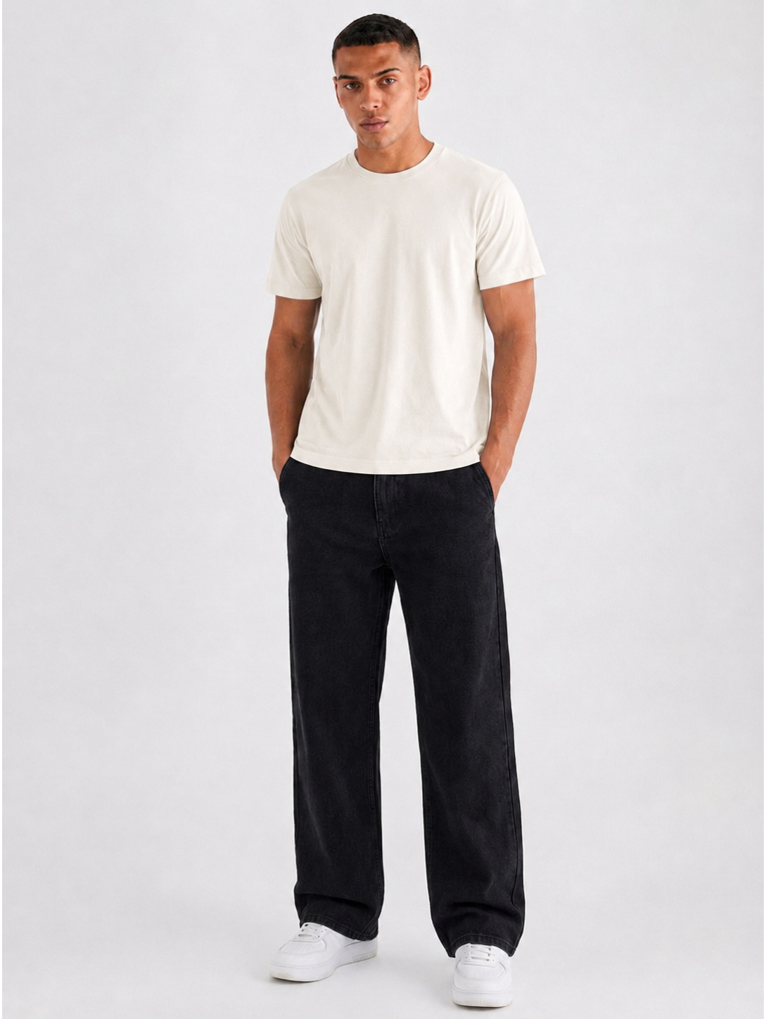 BEIGE BASIC T SHIRT