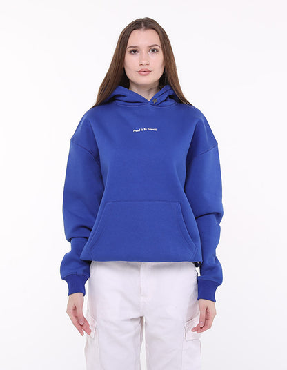 Proud To Be Kuwaiti Oversize Hoodie Blue