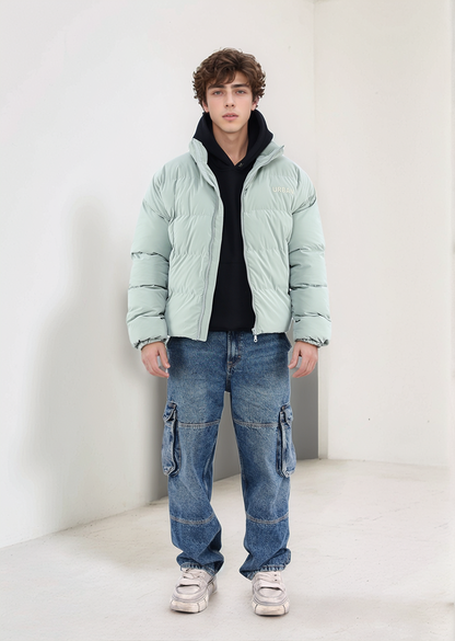 Pastel Green Puffer Jacket