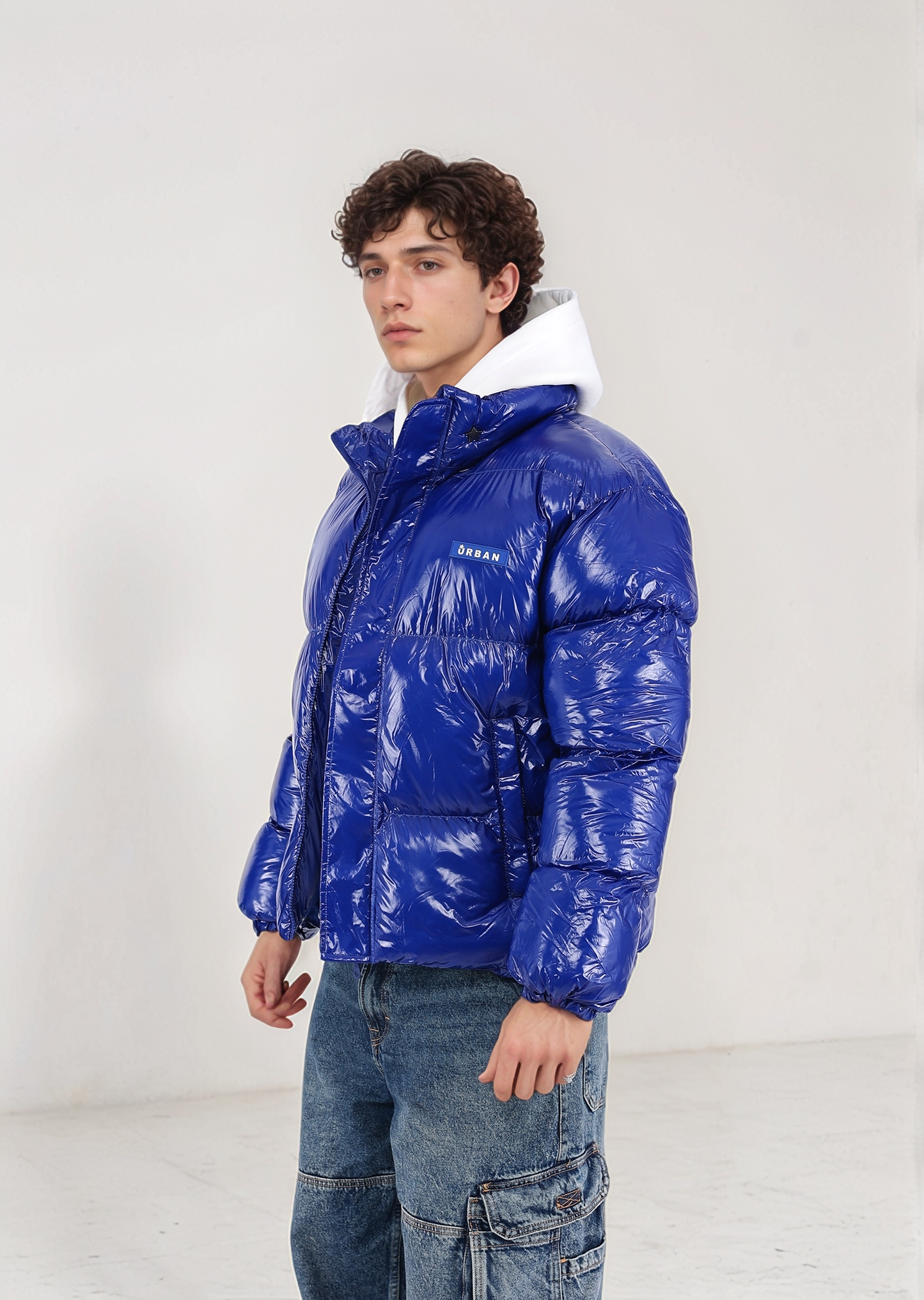 Shiny Blue Puffer Jacket