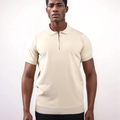 URBAN ZIPPER POLO SHIRT - BEIGE