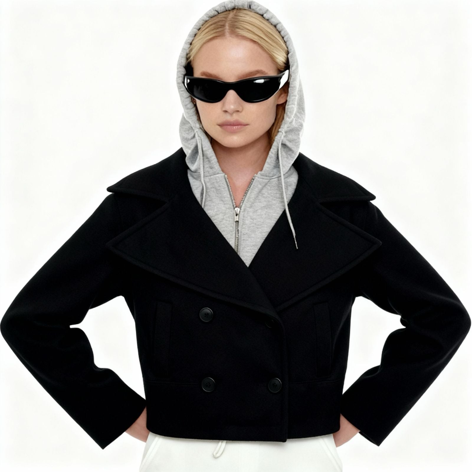 Blazer x Hoodie - Black