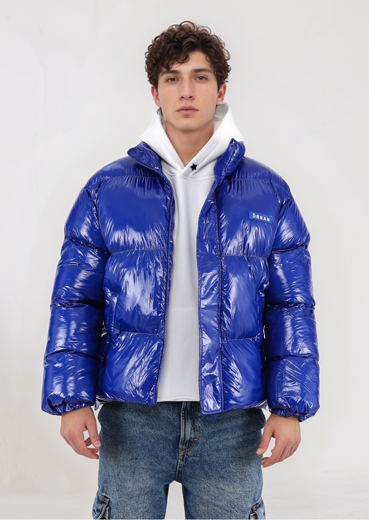 Shiny Blue Puffer Jacket