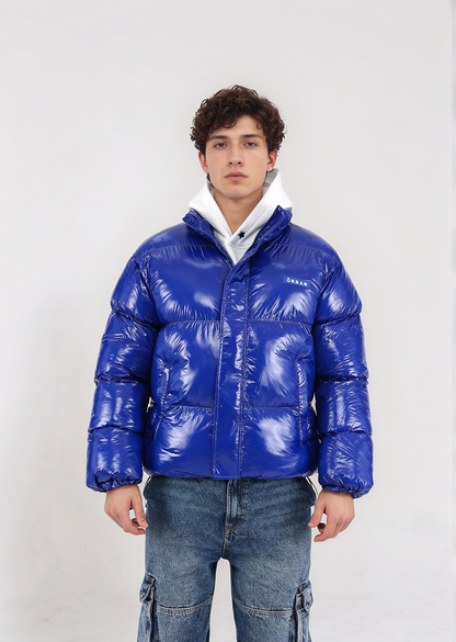 Shiny Blue Puffer Jacket