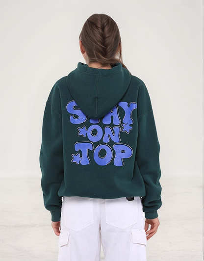 Stay On Top Oversize Hoodie Green