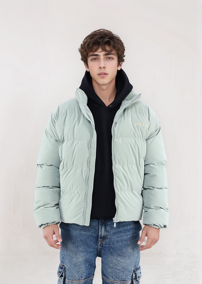 Pastel Green Puffer Jacket