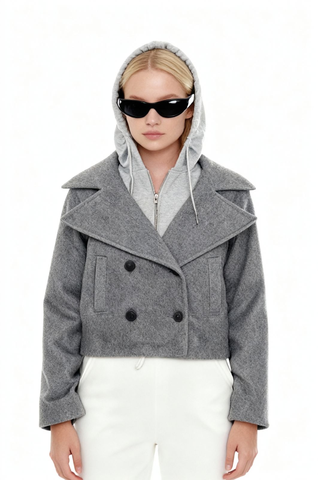 Blazer x Hoodie - Gray