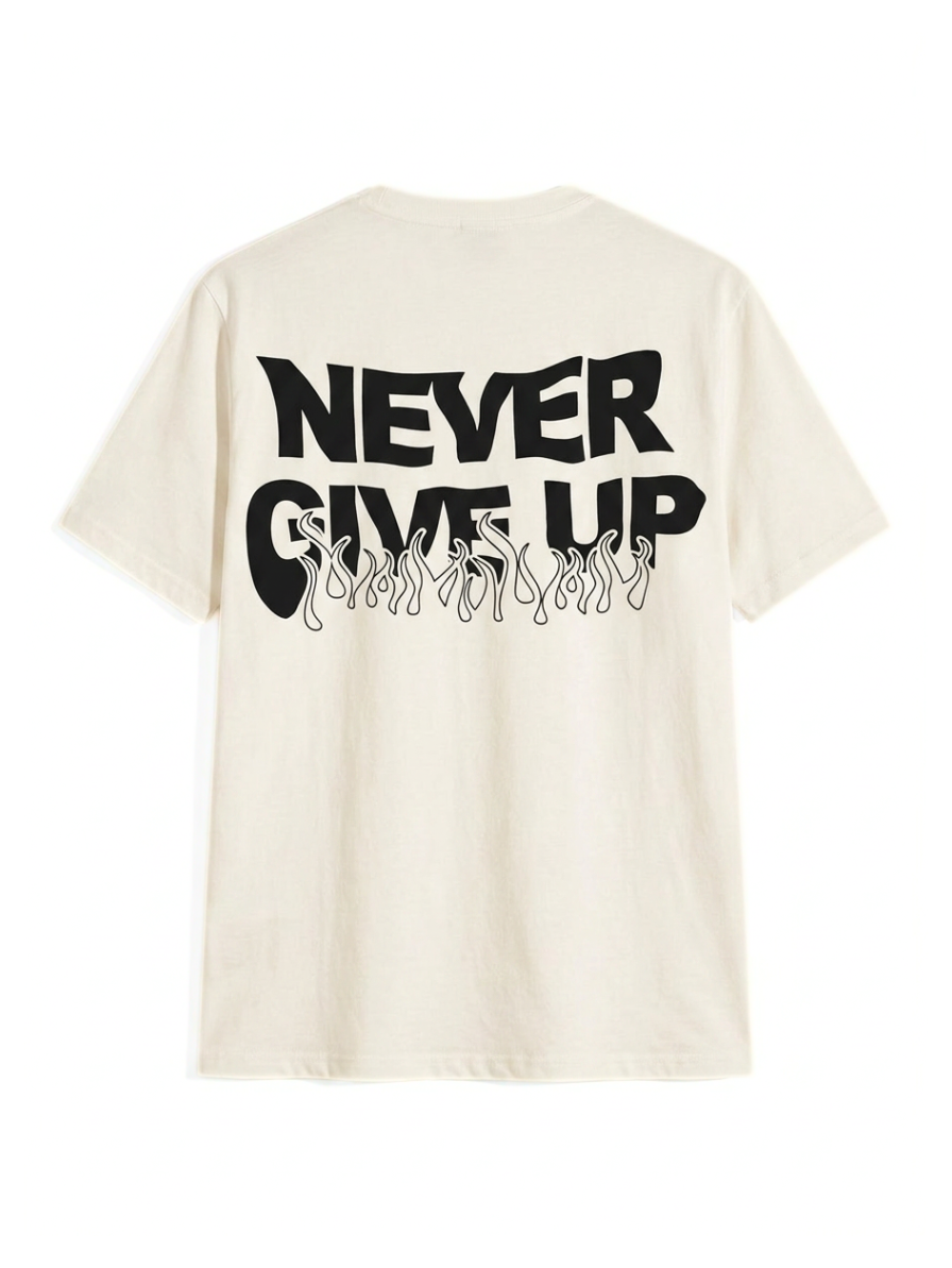 NEVER GIVE UP BEIGE
