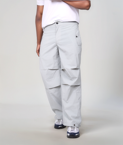 Urban Loose Parachute Pants - Light Gray