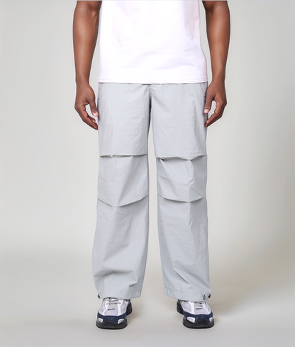 Urban Loose Parachute Pants - Light Gray