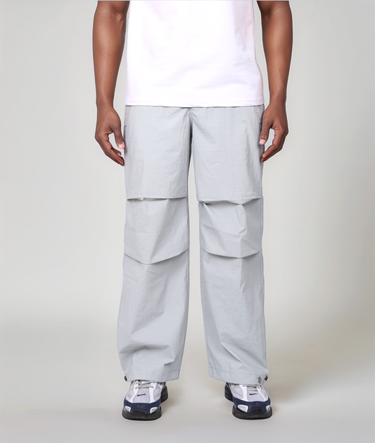 Urban Loose Parachute Pants - Light Gray