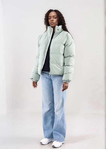 Pastel Green Puffer Jacket