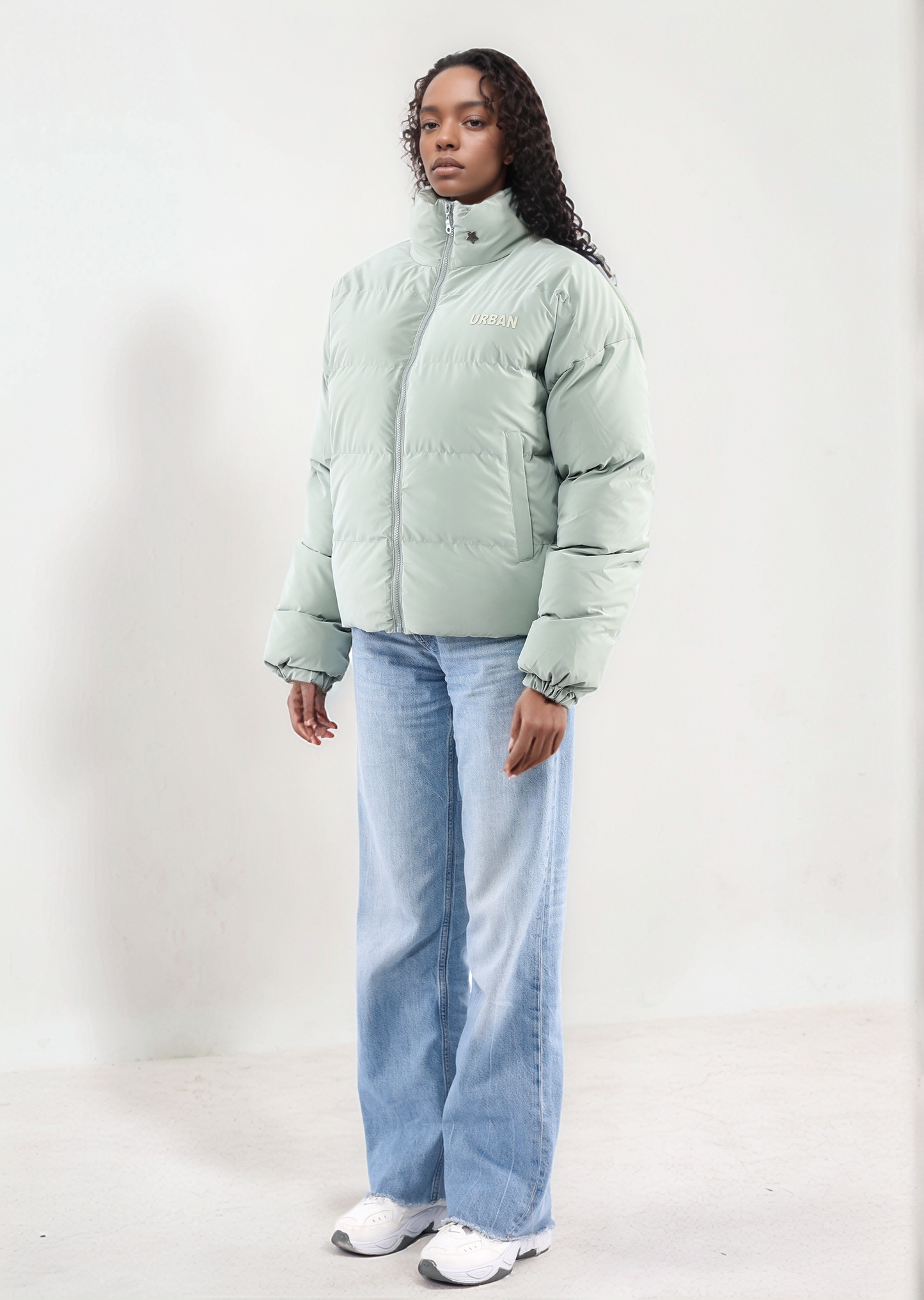 Pastel Green Puffer Jacket