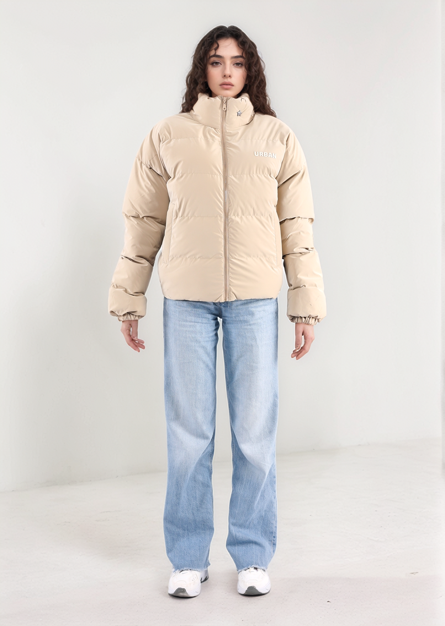 Beige Puffer Jacket