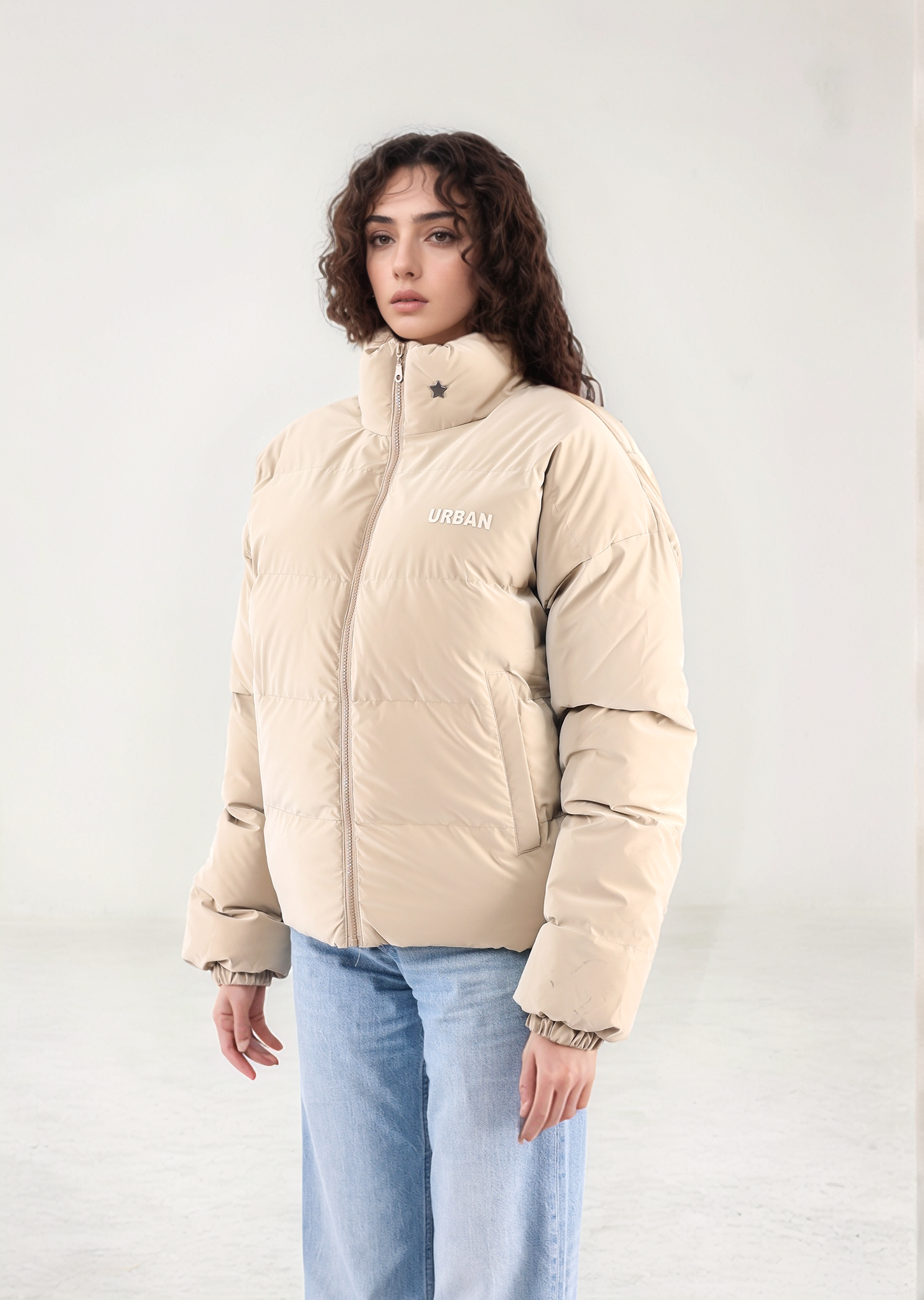 Beige Puffer Jacket