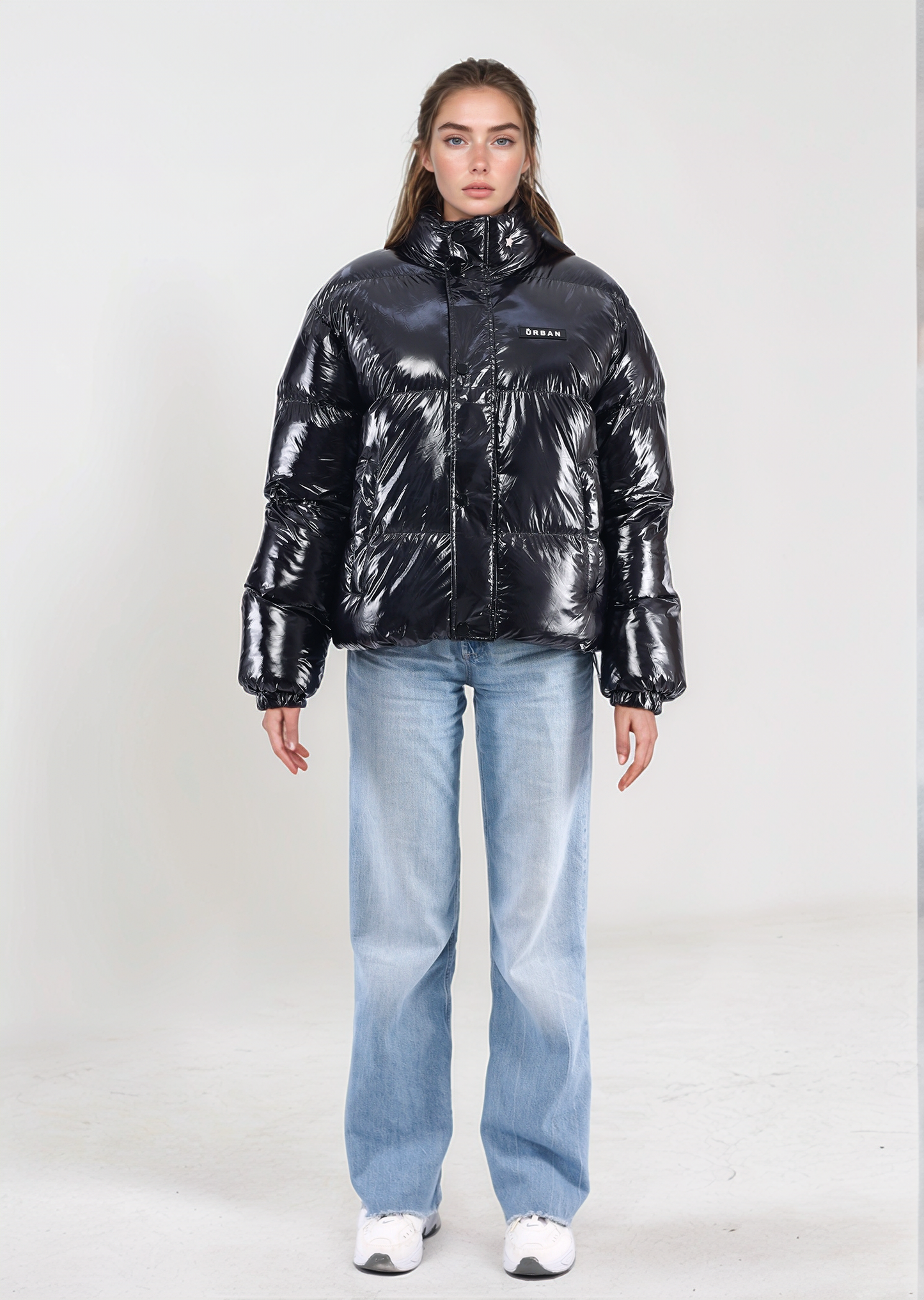 Shiny Black Puffer Jacket