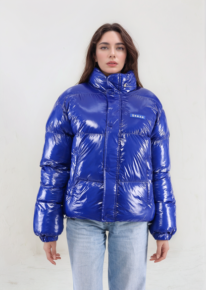 Shiny Blue Puffer Jacket