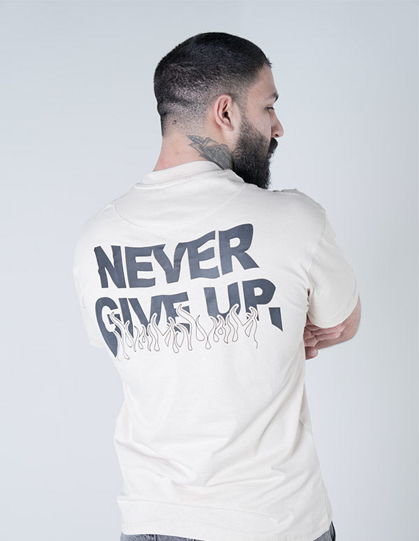 NEVER GIVE UP BEIGE