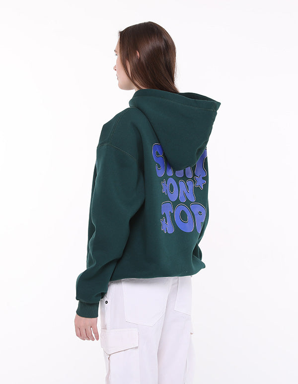 Stay On Top Oversize Hoodie Green