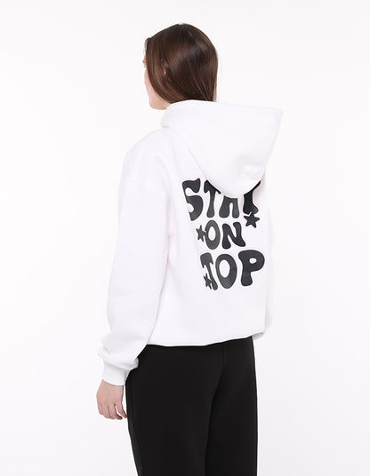 Stay On Top Oversize Hoodie Offwhite