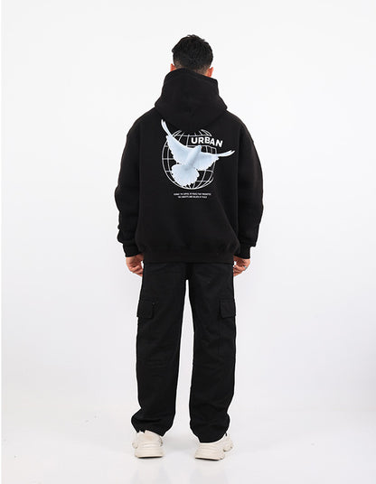 Proud To Be Kuwaiti Oversize Hoodie Black