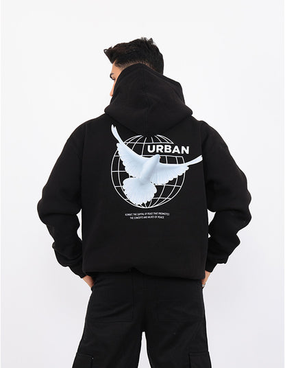 Proud To Be Kuwaiti Oversize Hoodie Black