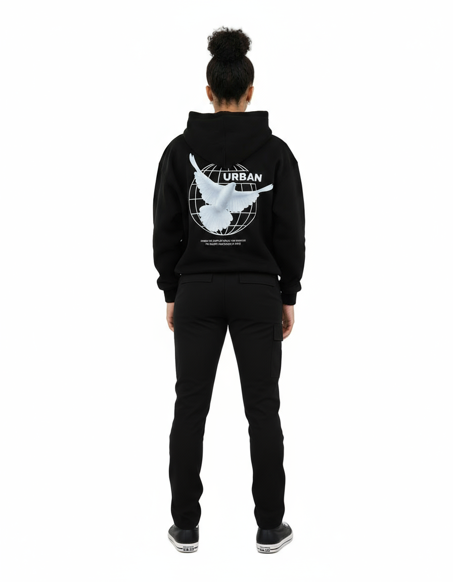 Proud To Be Kuwaiti Oversize Hoodie Black