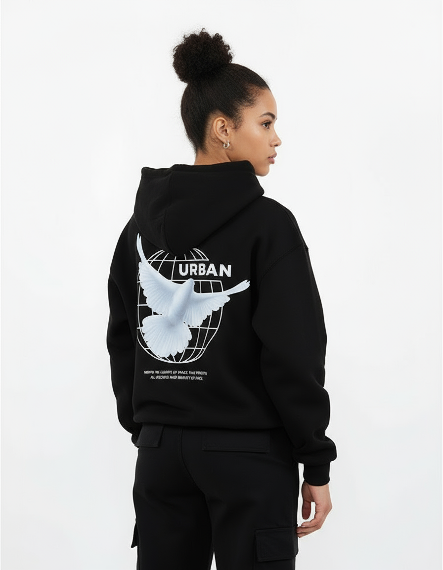 Proud To Be Kuwaiti Oversize Hoodie Black