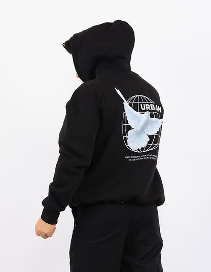 Proud To Be Kuwaiti Oversize Hoodie Black