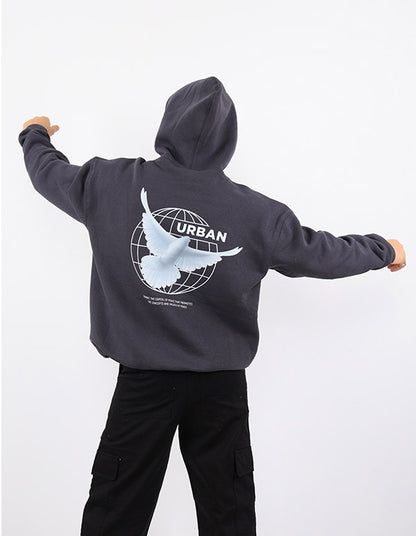 Proud To Be Kuwaiti Oversize Hoodie Gray