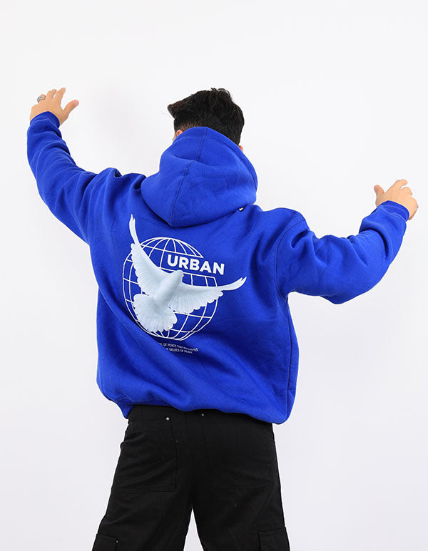 Proud To Be Kuwaiti Oversize Hoodie Blue