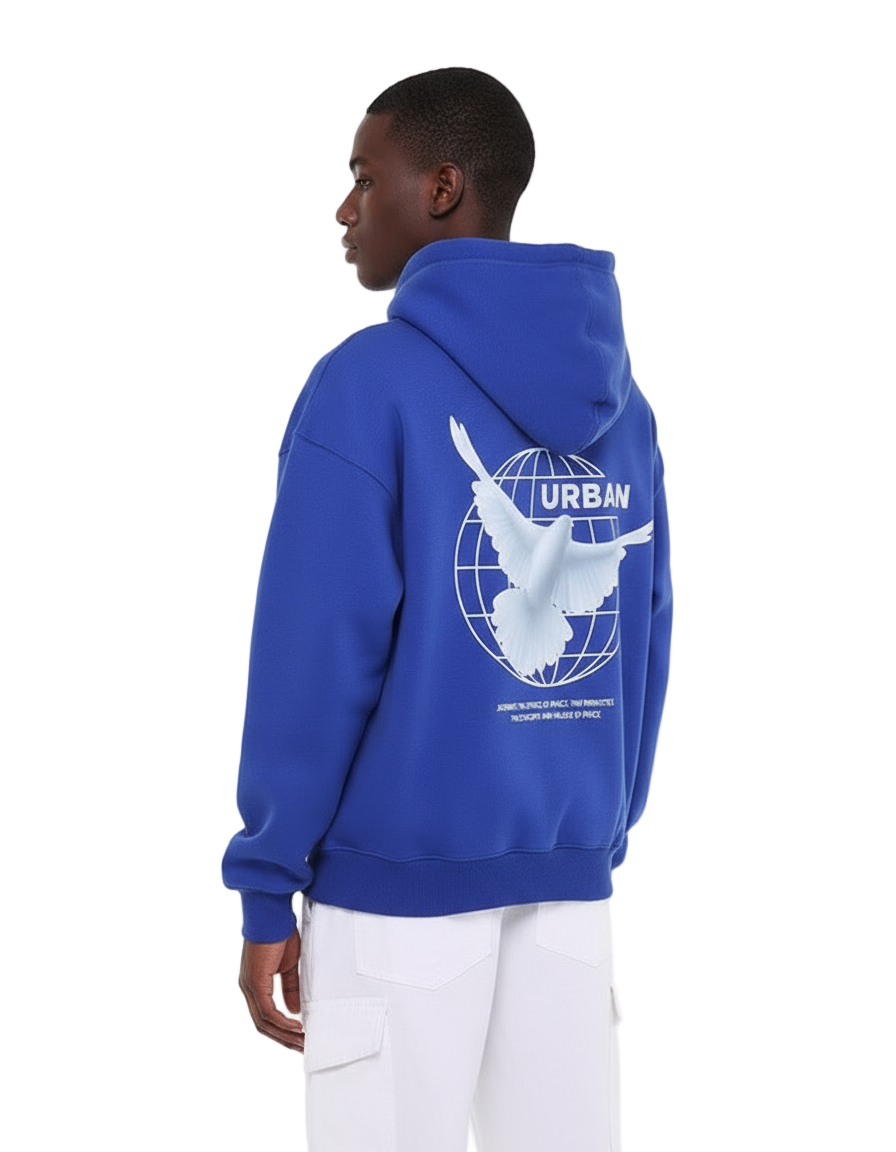 Proud To Be Kuwaiti Oversize Hoodie Blue
