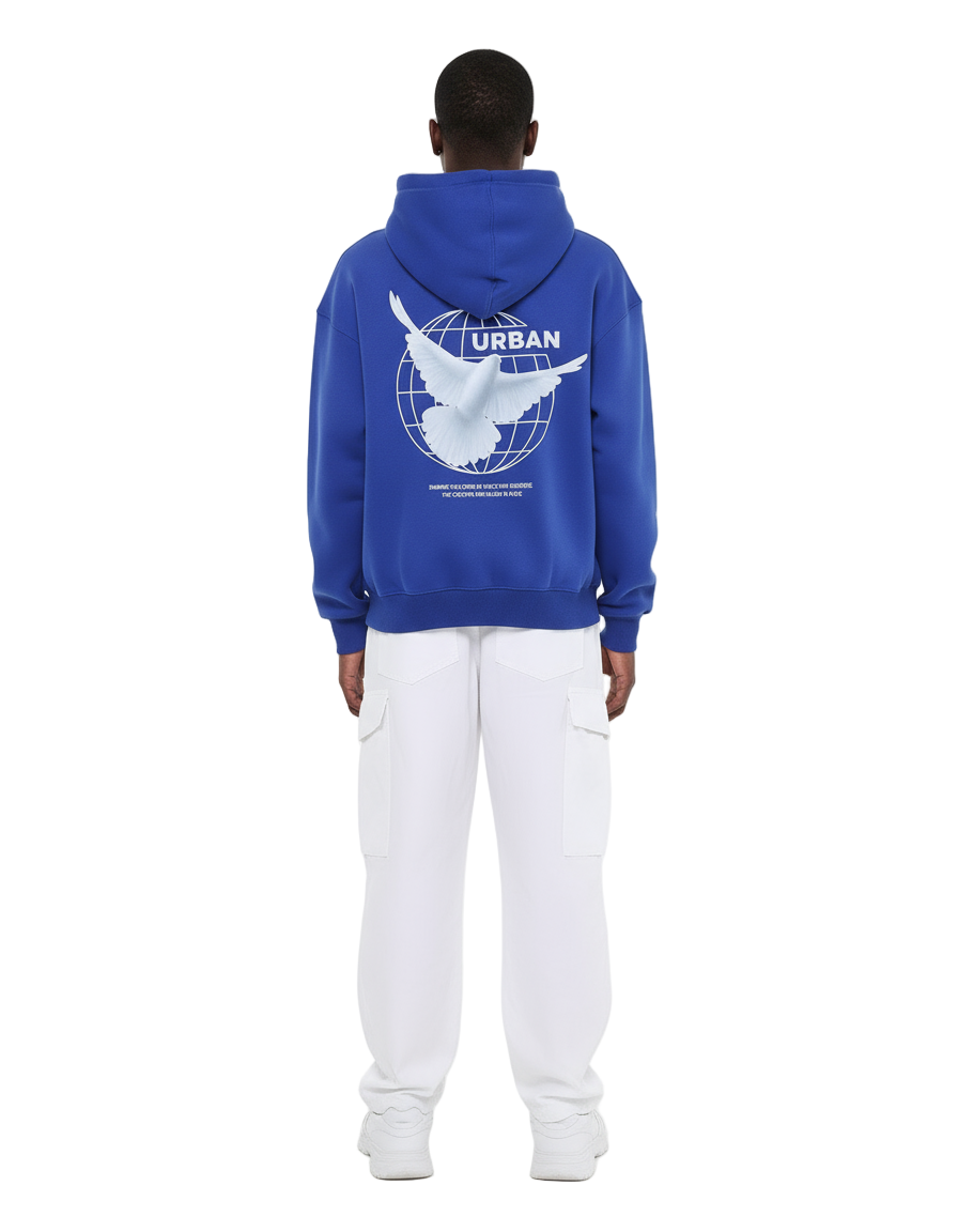 Proud To Be Kuwaiti Oversize Hoodie Blue